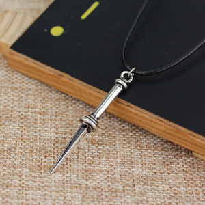 Sobrenatural inspirado Ángel espada daga colgante collar de cuero - Product Image 5