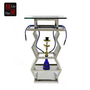 Narghilè salotto interni esterni <span class=keywords><strong>in</strong></span> acciaio inox tavolo alto - Product Image 3