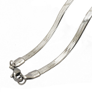 En acier inoxydable mode hiphop hommes chaîne de serpent plaqué or chevrons chaînes collier - Product Image 2