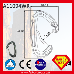 CE Certificate 25KN Taiwan Aluminum Climbing Carabiner For Hammock - Product Image 2