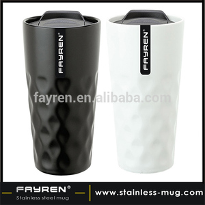 15 oz doble pared personalizado cerámica Starbuck viajes <span class=keywords><strong>taza</strong></span> de café <span class=keywords><strong>con</strong></span> <span class=keywords><strong>tapa</strong></span> - Product Image 1