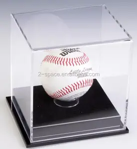 Klare Plexiglas Baseball Halter Cube Plexiglas FÜHRTE Tennis Ball Display Cases Kleine Acryl Display Schaufenster