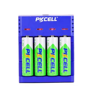 Đầy Màu Sắc PKCEL Xách Tay 5V USB Power 1.2V Nimh Nicd Kích Thước AAA AA Sạc Pin Sạc Cell Charger