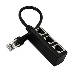 Gloria RJ45 1 Maschio a 3 Presa Femmina Porta LAN Ethernet Splitter Cavo di Estensione