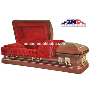 <span class=keywords><strong>ANA</strong></span> spazzolato rotonda angolo 18ga acciaio inox funerale forniture di metallo bara scrigno - Product Image 6