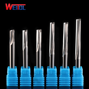 Hiệu Suất Cao 6Mm Solid Carbide End Mill Đôi Sáo Thẳng Router <span class=keywords><strong>Bits</strong></span> Cho MDF - Product Image 2