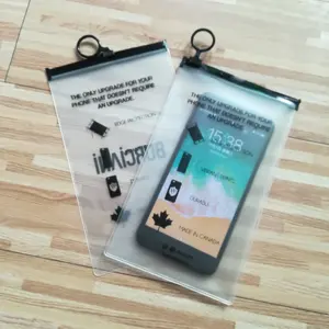 Bolsa transparente de pvc para celulares, bolsa para celulares com zíper de alta qualidade para embalagem