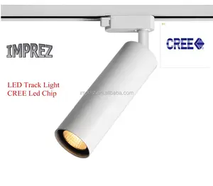 Projecteur LED sur Rail Aluminium, système de piste, éclairage de vitrine d'art, projecteur, magasin, lumière murale, noir et blanc