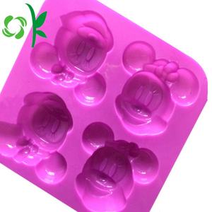 OKSILICONE silicona 4 agujeros <span class=keywords><strong>Minnie</strong></span> Mouse jabón molde creativo nuevo producto silicona pastel molde para hornear gran oferta moldes de dibujos animados - Product Image 3