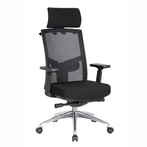 مريح عالية الظهر قطب الكمبيوتر مهمة كرسي مكتب من القماش الشبكي تصميم مع شماعات