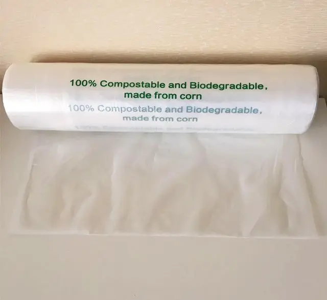 100% compostable nhựa trong suốt thực phẩm Trái Cây Rau bao bì túi phân hủy sinh học siêu thị phẳng sản xuất túi trên cuộn