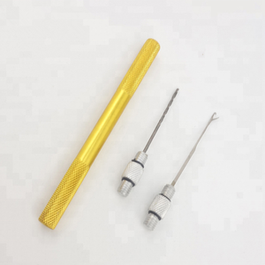 <span class=keywords><strong>Aiguille</strong></span> à bouillettes en aluminium avec perce-bouillettes pour la pêche à la carpe / Outil d'accessoires de pêche pour montage de mèches - Product Image 3