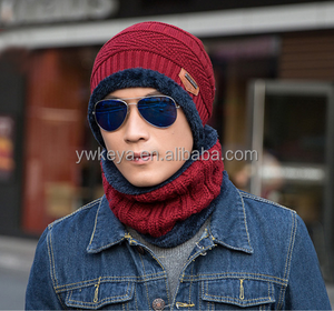 Commercio all'ingrosso Acrilico Morbido di Spessore del Filato di Inverno del Knit Slouchy uomini in pile Beanie Del <span class=keywords><strong>Cappello</strong></span> Della <span class=keywords><strong>Sciarpa</strong></span> <span class=keywords><strong>e</strong></span> Set - Product Image 2