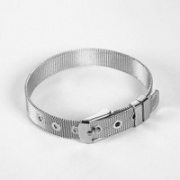 Bracelet de montre pour hommes et femmes, ajustable, en acier inoxydable doré, vente en gros, DIY,