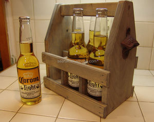 Nuovo Design Scatola per 6 Bottiglie di Birra in <span class=keywords><strong>Legno</strong></span>, Portabottiglie/Caddy/Borsa per Birra - Product Image 2
