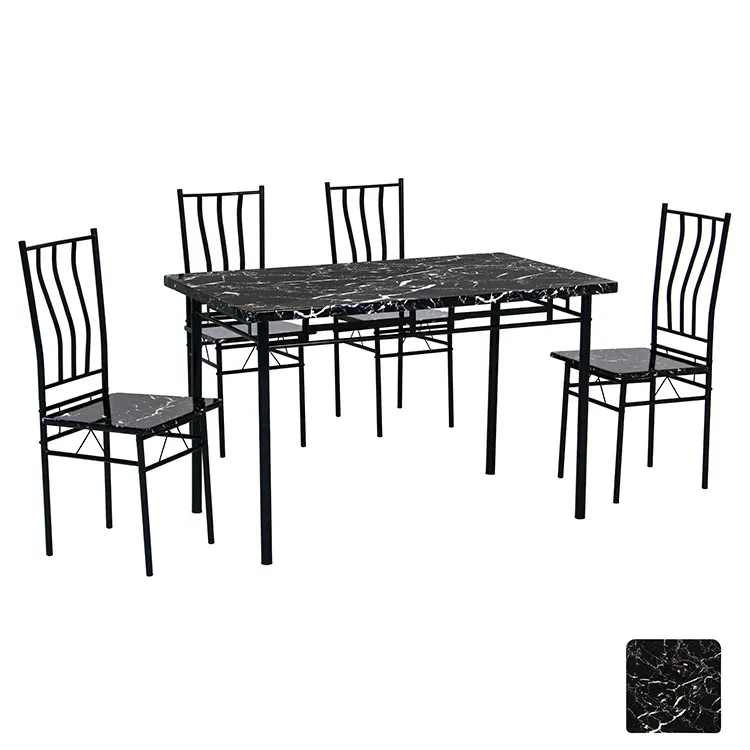 Hot sale furniture cheap dining room set with metal dinging set 1 table and 4 chairs DS-616M