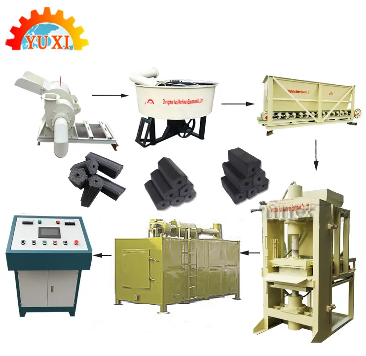 Olive Pomace Green Compressed Charcoal Grass Charcoal Making Machine