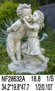 19.5 \ "scultura di ornamenti da <span class=keywords><strong>giardino</strong></span> con statua d'angelo in resina bianca a grandezza naturale; Ragazza angelo da sogno con mangiatoia per uccelli e ala da bevitore - Product Image 4