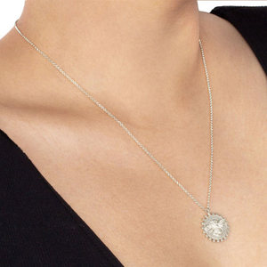 Gemnel 925 Popolare per Le Donne Cubic zirconia Bee moneta a lunga catena della <span class=keywords><strong>collana</strong></span> oro reale - Product Image 5