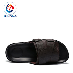 สินค้าใหม่ custom hand made พิเศษ mens หนังสไลด์รองเท้าแตะ - Product Image 2