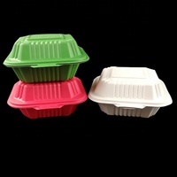Econewleaf Composteerbaar Wegwerp Bento Box Biologisch Afbreekbaar Maïszetmeel Pla Lunchcontainer Clamshell Ontwerp Voor Voedselverpakkingen