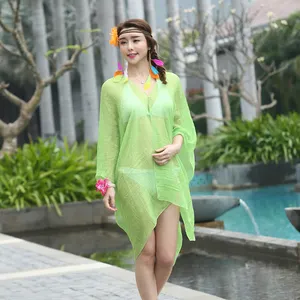 Bikini Sarong liso para mujer, traje de baño para playa y piscina