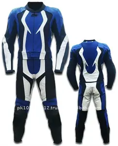 Roupa de corrida de moto de couro de motocicleta para homens, roupa de couro de moto com design personalizado