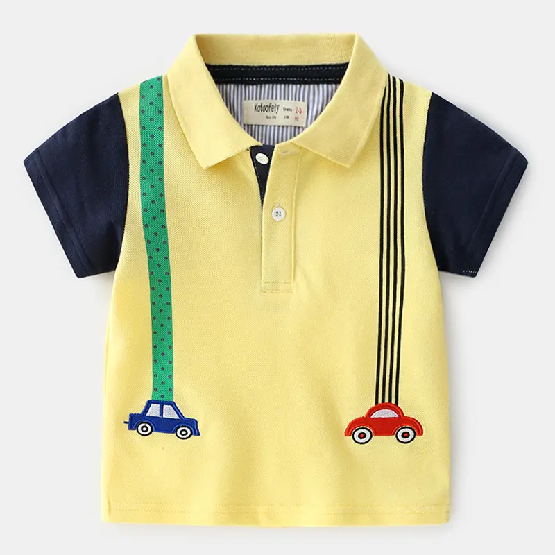 Fabrikant China Beste Producten Voor Import Kids Print Cartoon Turkije Korte Mouw Polo T-Shirt