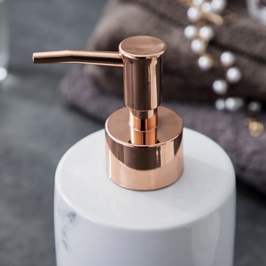 Base in metallo effetto <span class=keywords><strong>marmo</strong></span> 5 pezzi accessori da <span class=keywords><strong>bagno</strong></span> in ceramica - Product Image 3