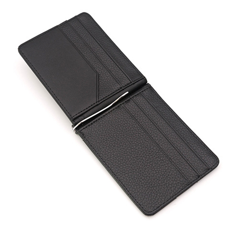 High Quality Genuine Leather Money Clip Wallet for Men