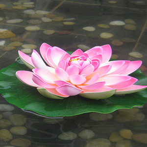 Gros 4pcs Artificielle <span class=keywords><strong>Aquarium</strong></span> Étang <span class=keywords><strong>de</strong></span> <span class=keywords><strong>Jardin</strong></span> Flottant Lotus Décoration Fleur - Product Image 4