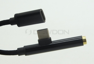 USB di Tipo <span class=keywords><strong>C</strong></span> a <span class=keywords><strong>Aux</strong></span> 3.5mm Jack Per Cuffie Adattatore Audio e Caricatore per Letv Xiaomi - Product Image 5