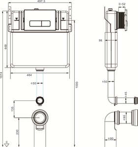 نظام شطف هوائي للمرحاض، خزان مرحاض مخفي للمرحاض الأرضي - Product Image 5