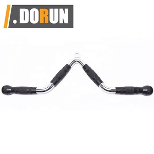 Barre de traction Lat avec poignée recouverte de caoutchouc, barre de traction en acier massif de 24 pouces poignées de rames pliées barre de traction sous les mains - Product Image 1