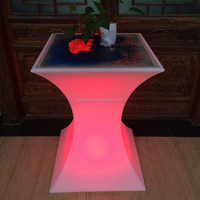 Nouveaux produits tendance de Chine, tables de bar interactives à LED liquides colorées portables, tables fantaisie éclairées