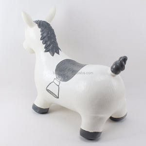 Jouet de cheval gonflable en PVC grandeur nature pour enfants sautant des animaux rebonds cheval en plastique Ride-On - Product Image 4