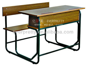 Modernes bureau d'écolier double et un banc, bureau en bois et une <span class=keywords><strong>chaise</strong></span> - Product Image 1