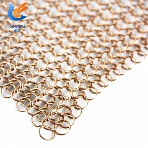 Stainless Steel Chain Mail Fabric , Metal Chainmail Fabric , Metal Chainmail Factory