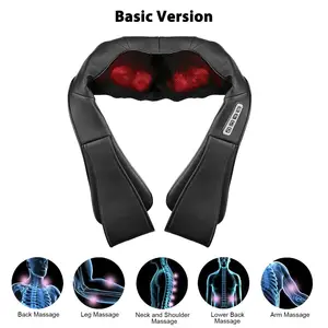 Deep Tissue Kneading Electric Shiatsu Massager For Neck Back Pain Relief Sore Muscles Roller Stress Relief Wrap