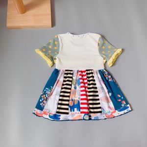 Váy bé gái Yihui cổ tròn tay ngắn bèo nhún, ren họa tiết chấm bi, mùa hè, thời trang trẻ em ODM - Product Image 2