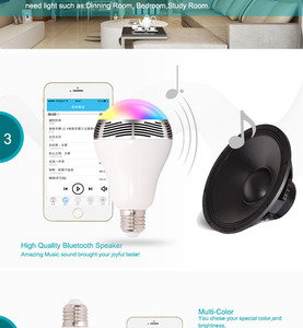 E27 altavoz Bluetooth 2 en 1 inalámbrico portátil inteligente de música de colores RGB bola de la burbuja de la lámpara 6 W - Product Image 6