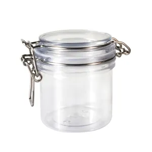 Groothandel Lege Ronde 50G 100G 150G 200G 250G 500G 1000G Clear Pet Plastic bail Jar Mason Potten Voor Voedsel Opslag