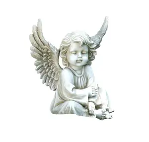 Home Festival Decoration Resin Figure Sitting Angels