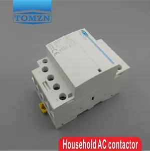 4P 63A 2NC 2NO 220V 400V〜50/60HZ DinレールHousehold acコンタクタ