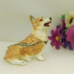 Caja de Joyería de Metal Base Werker, Adorno de Animal Esmaltado con Forma de <span class=keywords><strong>Perro</strong></span> - Product Image 4