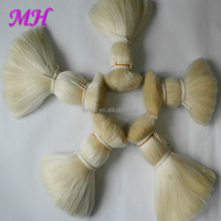 Peigne en poils de chèvre vierges naturels Minhong avec fibres haute température pour extensions de cheveux et perruques - Style lisse et soyeux 1 kg