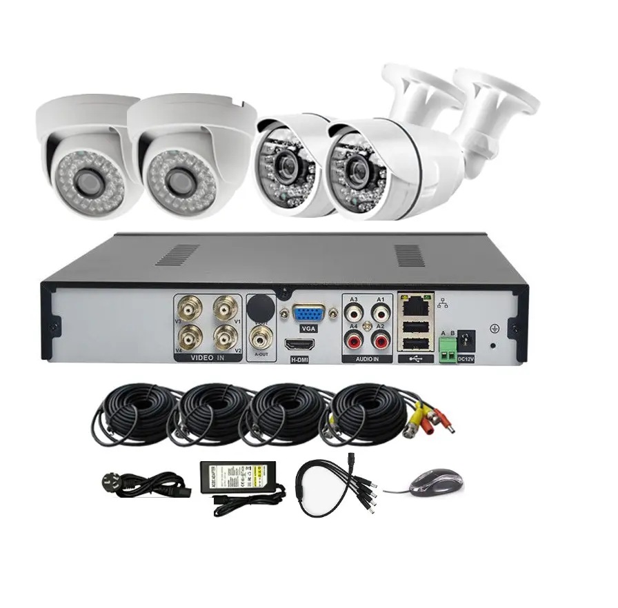 OEM & ODM H.264 4CH CCTV Sistema de Câmera DVR KIT DIY com Nuvem App Móvel