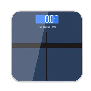 180kg de Vidro casa inteligente eletrônico piso digital equilíbrio de peso corporal escala de banheiro