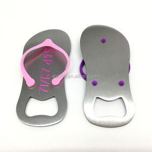2022 bottiglia infradito personalizzata OpenerWedding Return bomboniera regalo apribottiglie in acciaio inossidabile adorabile apribottiglie Flip flop - Product Image 6