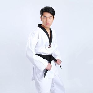 Uniforme de maître Taekwondo, uniforme noir/blanc pour les Arts martiaux - Product Image 4